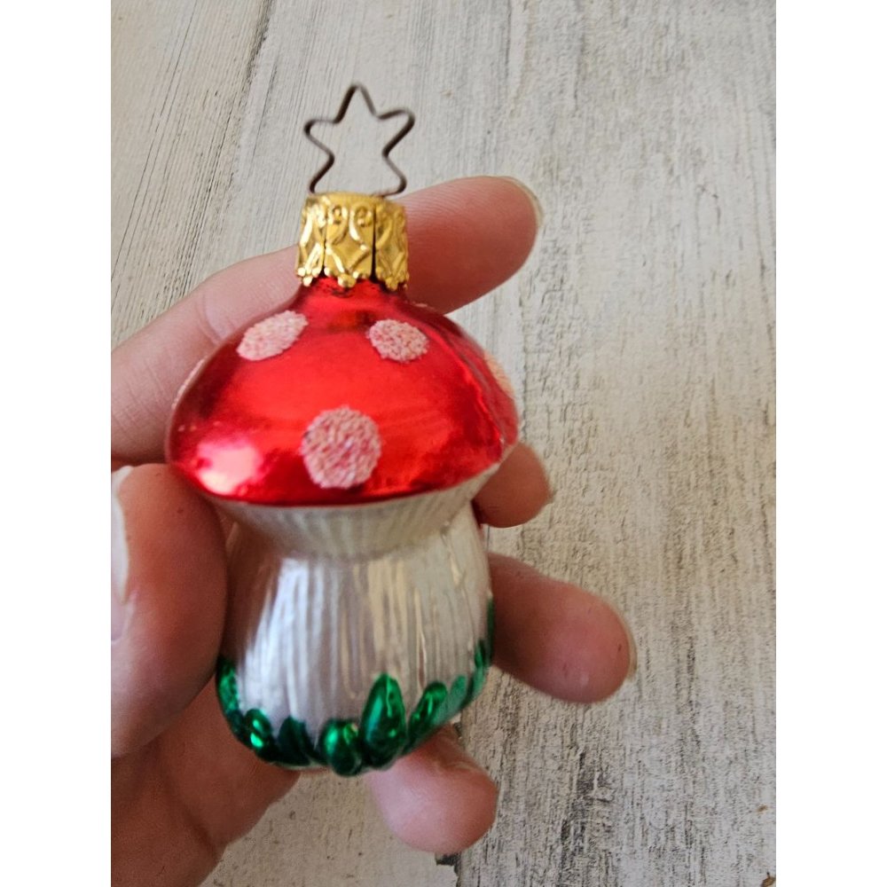 Inge glas glass mushroom ornament Xmas tree - Picture 3 of 7